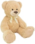 BRUBAKER Peluche géante XXL Ours Nounours 100 cm Beige Ultra Douce & Mignonne