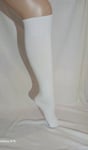 Ladies Girls Knee High Socks  Soft Cotton  1 Pairs White Shoe Size 6-9