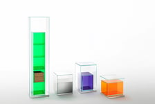 Glas Italia - BIB03 BOXINBOX Container, Transp - Coloured glass, Finish: 98 Viola - Bokhyllor - Philippe Starck - Lila - Glas/Metall