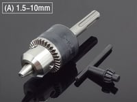 (A) 1.5-10MM Metal Mandrin de perçage à manchon métallique, 1 pièce, 2-13MM /1.5-10MM, perçage à changement rapide adaptateur de Bit convertisseur SDS adaptateur outil matériel accessoires ""Nipseyteko