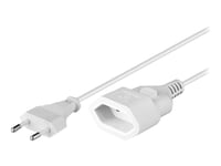 Goobay - Strømforlengelseskabel - Europlug (Hann) Til Europlug (Hunn) - Ac 250 V - 2.5 A - 2 M - Hvit