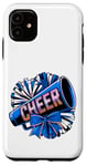 Coque pour iPhone 11 Mégaphone Bleu et Pompons de l'Équipe de Cheerleading