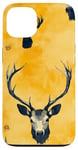 Coque pour iPhone 13 Aquarelle jaune ethnique cerf chasse camouflage