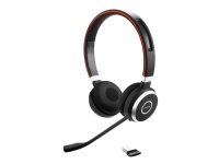 Jabra Evolve 65 UC stereo - Headset - på øret - Bluetooth - trådløs - med Jabra LINK 360 Adapter (Uden base)