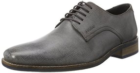 Manitu Chaussures à Lacets pour Homme Brogues, Gris, 46 EU