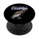 Keep Calm And Carrion Vautour Scavenging Bird PopSockets PopGrip Adhésif