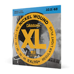 D'Addario Guitar Strings - XL Nickel Electric Guitar Strings - EXL110+ - Perfect Intonation, Consistent Feel, Reliable Durability - For 6 String Guitars - 10.5-48 Regular Light Plus