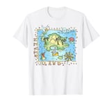 Disney Peter Pan Never Land Map Vintage Poster T-Shirt