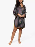 Fable & Eve Notting Hill Stripe Nightshirt, Navy