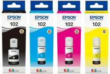 Epson 102 Original Multipack Ink Bottles For EcoTank ET-2750 ET-4856 ET-3850