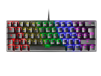 Mars Gaming MK60 Noir, Clavier Gaming Mécanique FRGB, Antighosting, Switch Mécanique Rouge, Langue Italien