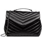 FIRENZE ARTEGIANI. Apecchio Women's Shoulder Bag Genuine Leather Sauvage Finish 32.5 x 12 x 20.5 cm Colour: Black, Black/White, Utility