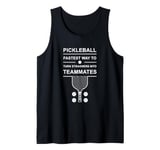 Strangers into Teammates Pickleball Humor Funny Art Tank Top