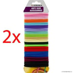 80PC THICK HAIR BANDS ELASTICS BOBBLES GIRLS KIDS WOMEN SCHOOL PONIES PONYTAIL