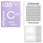 100 Envelopes Money Saving Challenge, 100 Envelope Challenge Binder, Money9672