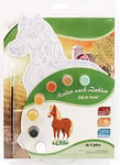 Mammut 113004 – Kit de Peinture par numéros Top en Forme d'animal, Cheval, kit Complet avec modèle de Peinture imprimé et perforé, 7 peintures acryliques et pinceaux, kit de Peinture pour Enfants à