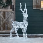 Lights4fun Christmas Outdoor Reindeer Stag Light Up Acrylic Garden Figure