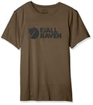 FJALLRAVEN Men's Logo T-shirt M T Shirt, Dark Olive, XS