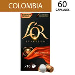 L'OR 60 Nespresso* Compatible Capsules Colombia (6 Packs, 60 Coffee Pods)