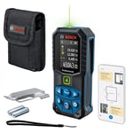 Bosch Professional Laser Measure GLM 50-27 CG + Belt Clip (green laser, range: up to 50m, robust, IP65, data transfer via Bluetooth, 2x AA batteries, hand strap, pouch) - Amazon Exclusive