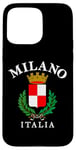 Coque pour iPhone 15 Pro Max Drapeau Milan Vintage Italie Souvenir Italie Milano Empire romain