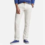 Straight Fit Linen-Cotton Pant - Deckwash White