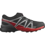 Salomon Juniors' Speedcross Black/Quiet Shade/High Risk Red, 35