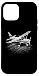 Coque pour iPhone 12 mini Avion à hélice 3D Wireframe - Amoureux d'avion vintage