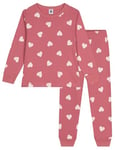 Petit Bateau A0AW0 Pyjama Manches Longues Fille, Rosewood/Marshmallow 3 Ans