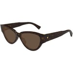 Lunettes de soleil Bottega Veneta  BV1319S Lunettes de soleil, Havana/Marron, 56 mm