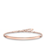 Thomas Sabo Femmes-Bracelet Love Bridge Argent Sterling 925 plaqué or rose 18 carats Longeur de 16.5 à 19.5 cm Pont 5.4 cm LBA0008-415-12-L21v