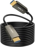 Câble HDMI Fibre Optique 10m, 8K HDMI 2.1 Fibre Haute Vitesse Câble Supporte 8K@60Hz,48Gbps,Compatible with Blu-Ray,Xbox,TV 4K Ultra HD