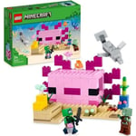 LEGO® Minecraft 21247 Axolotlhuset, leksaker för barn med zombie, delfiner och fiskar Flerfärgad