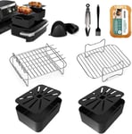 EKAKI Air Fryer Accessories, 8 Pcs Dual Air Fryer Accessories for Ninja Foodi F