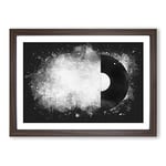 Big Box Art Vinyl Record Paint Splash Framed Wall Art Picture Print Ready to Hang, Walnut A2 (62 x 45 cm)