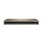 Tenda Switch Ethernet 16 Ports, Switch Gigabit 10/100/1000 Mbps, Plug & Play, One VLAN à Une Clé, 6KV Protection Contre la Foudre, Support Mural, Metallique(TEG1016M)