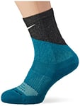 Nike Everyday Max Metcon Cushioned Socks Unisex-Adult, Black/Bright Spruce/Barely Volt, M