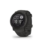 Garmin [ Renewed ] Instinct 2 SOLAR, Rugged GPS Smartwatch, Built-in Sports Apps and Health Monitoring, Solar Charging and Ultratough Design Features, Graphite (Renewed)