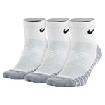 Nike U Nk Evry Max Cush Ankle 3PR Socks - White/Wolf Grey/(Black), M