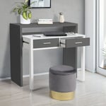 Idmarket - Bureau extensible max gris et blanc