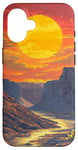 Coque pour iPhone 16 Grand Canyon At Dawn Vintage Paysage graphique