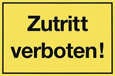 Panneau d’information principal - Signalisation - Panneau d’information - Signe d’interdiction - Panneau d’avertissement - Marquage de sécurité - Mention de danger, Plastique, jaune, 300 x 200 mm