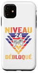 Coque pour iPhone 11 Niveau 24 Débloqué Cadeau Anniversaire Humour Gaming 24 Ans