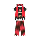 Sincere Party Costume de Pirate pour les enfants, costume de Pirate pour les garçons, jeu de rôle de pirate de 3 pièces pour les enfants de 6-8 ans