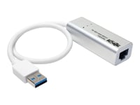 Eaton Tripp Lite Series Usb 3.0 Superspeed To Gigabit Ethernet Nic Network Adapter Rj45 10/100/1000 Aluminum White - Nätverksadapter - Usb 3.0 - Gigabit Ethernet - Silver