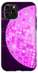 Coque pour iPhone 11 Pro Disco Ball 70s 80s Retro Pink Disco Ball