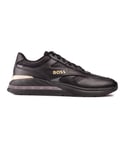 Boss Mens Kurt Runn Trainers - Black - Size UK 10