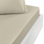 Sensei Maison - Drap Housse Bonnet 40 cm en Percale Coton Soft Percale Plus - 160x200 cm - Ficelle