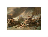 Wee Blue Coo Benjamin West American The Battle La Hogue Wall Art Print