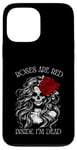 Coque pour iPhone 13 Pro Max Roses Are Red Inside I Am Dead Squelette Anti-Saint-Valentin